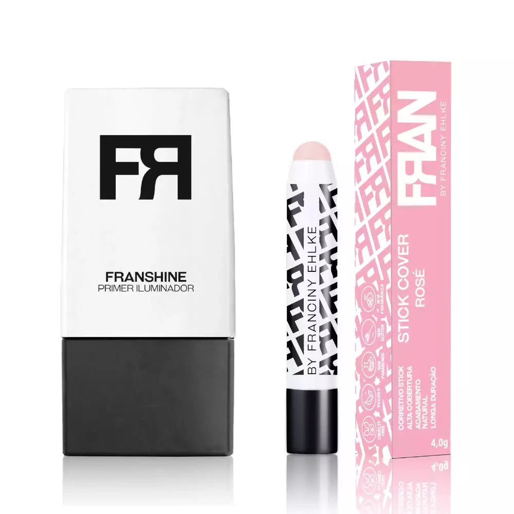 KIT PRIMER FRANSHINE + CORRETIVO ROSE
